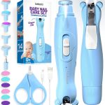 Rechargeable Baby Nail Clippers - Baby Nail Trimmer Electric w/Led Light for Newborn, Infant, Toddler, Kids - Baby Manicure Fingernail Care Set w/Scissors - Baby Essentials Must Haves Grinder Cutter